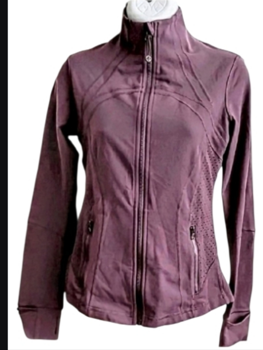 Lululemon Define Full Zip Perforated In The Middle Cropped Jacket In Plum sz 6